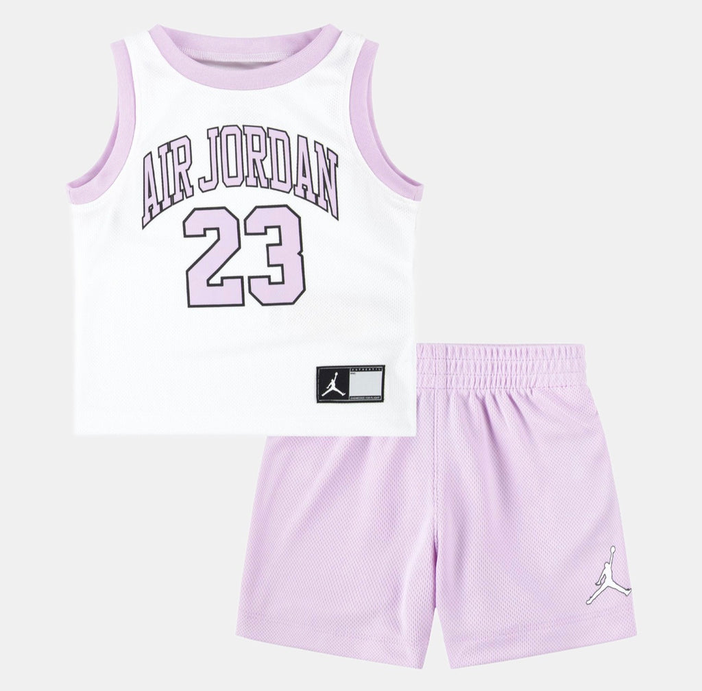 Jordan - ensemble 2 pièces - débardeur + short blanc et rose
