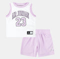 Jordan - ensemble 2 pièces - débardeur + short blanc et rose