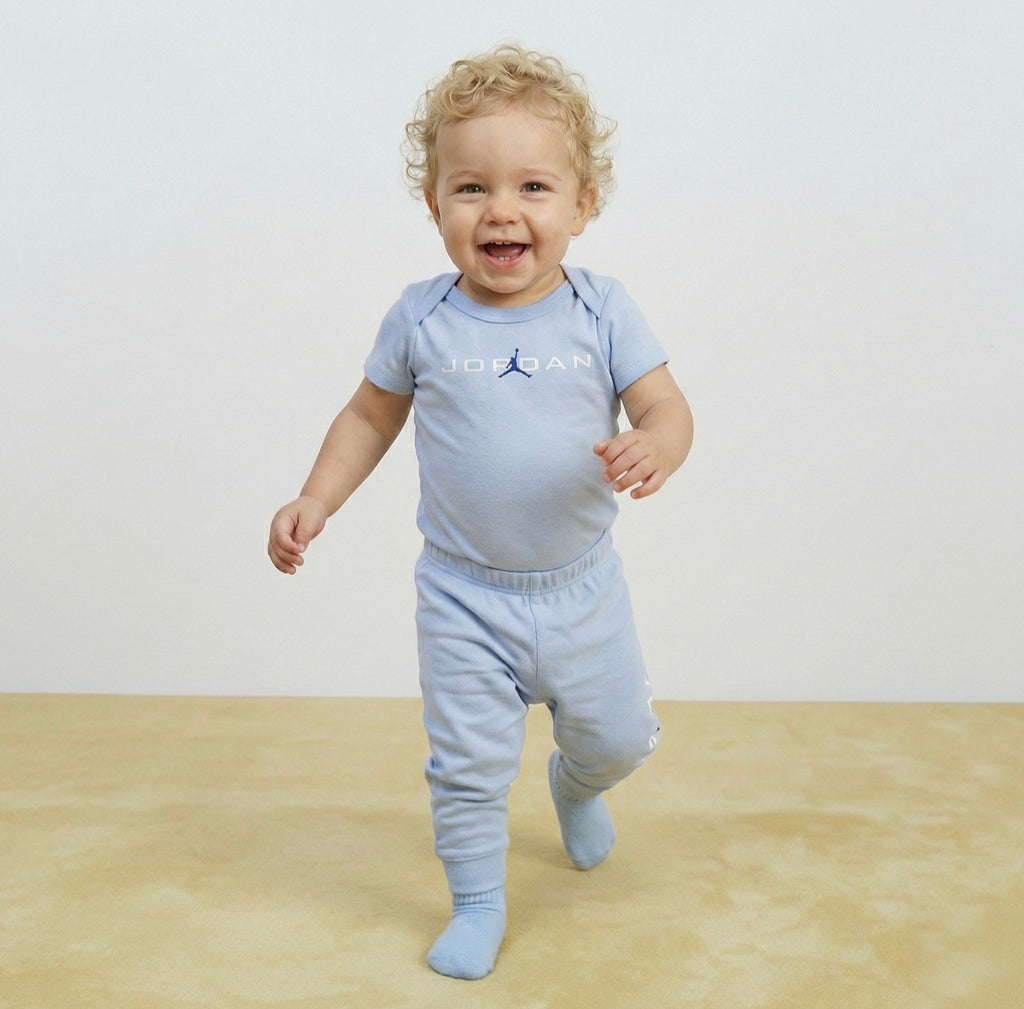 Jordan - Coffret 3 pièces - pantalon jogging + chaussons - bleu