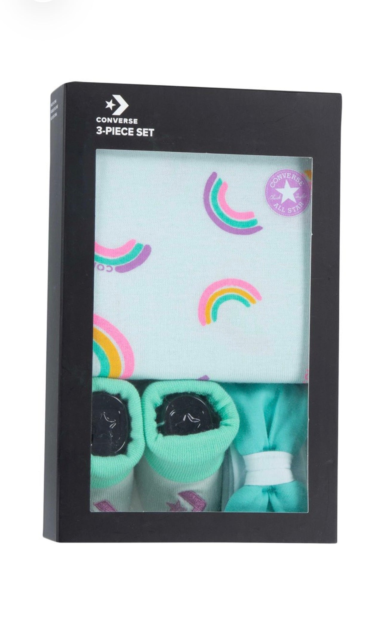Coffret Converse 3 pièces, Body + Bandeau + Chausson Turquoise