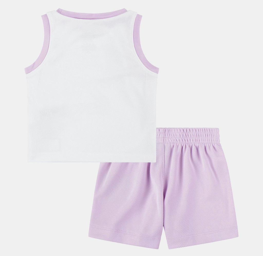 Jordan - ensemble 2 pièces - débardeur + short blanc et rose