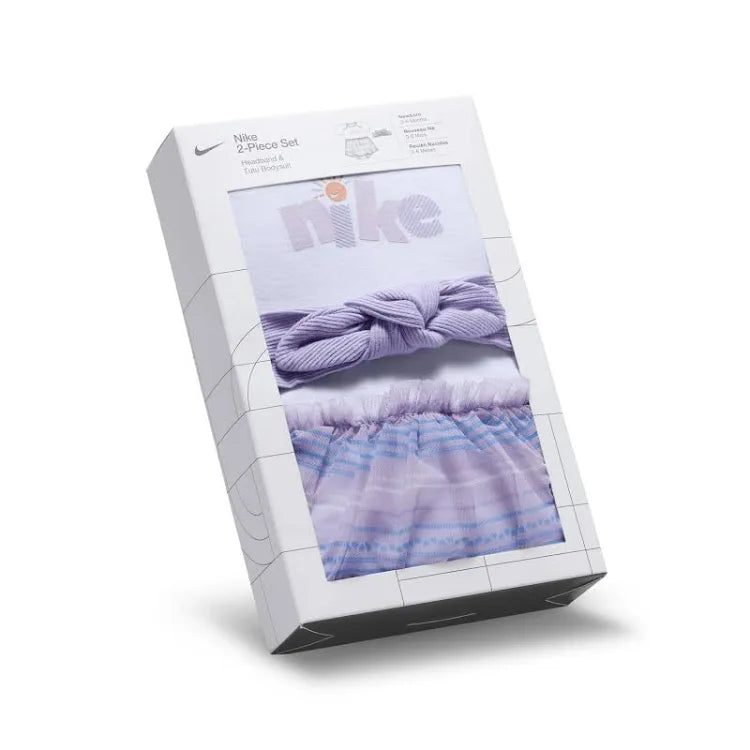 Nike - Coffret 2 pièces - robe body + bandeau - violet & blanc
