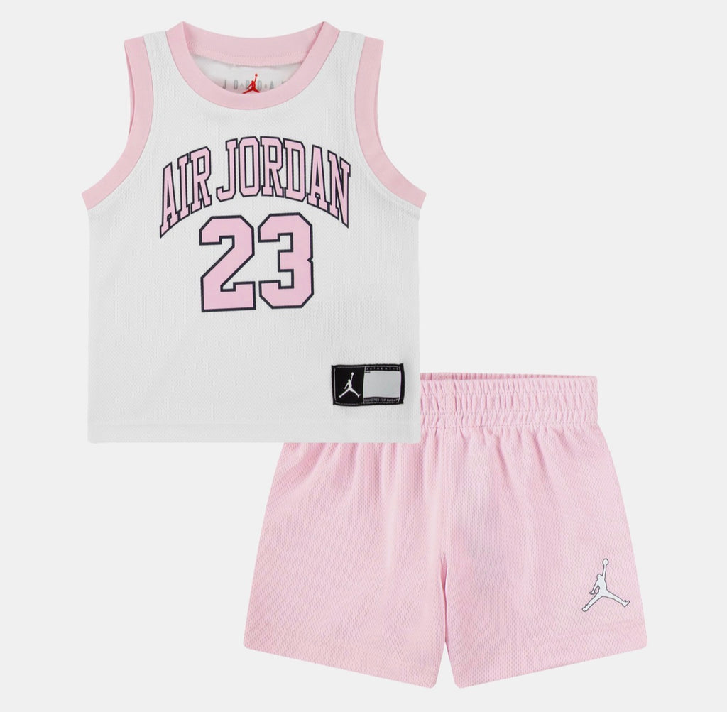 Jordan - Ensemble 2 pièces - débardeur + short - blanc et rose