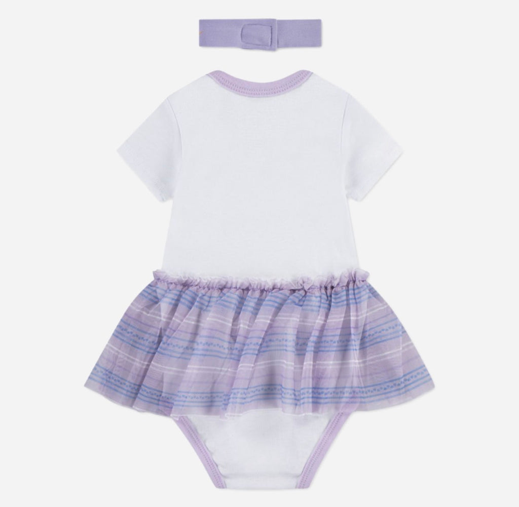 Nike - Coffret 2 pièces - robe body + bandeau - violet & blanc