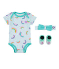 Coffret Converse 3 pièces, Body + Bandeau + Chausson Turquoise