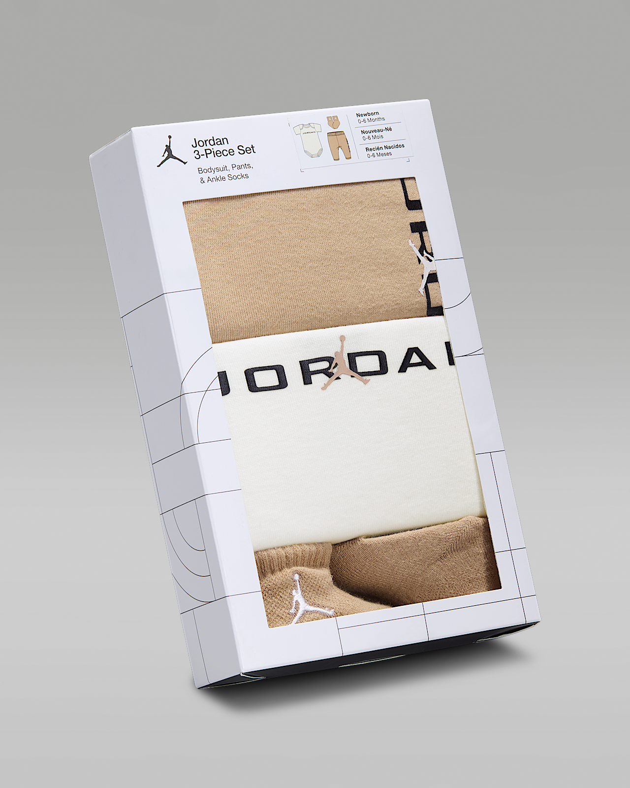 Jordan - Coffret 3 Pièces - beige & blanc