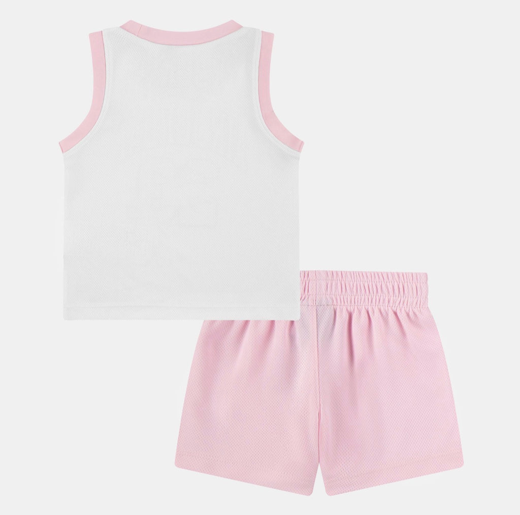 Jordan - Ensemble 2 pièces - débardeur + short - blanc et rose