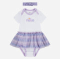 Nike - Coffret 2 pièces - robe body + bandeau - violet & blanc