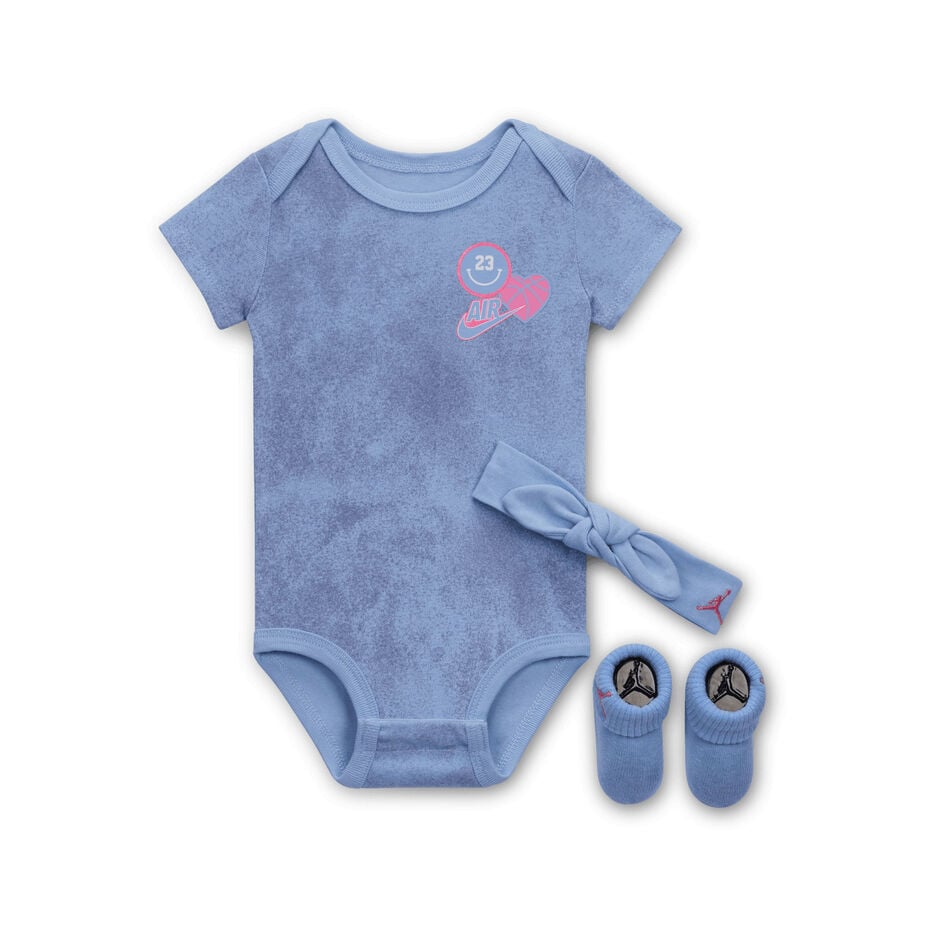 Coffret Nike, set 3 pièces - body bandeau & chausson bleu fille